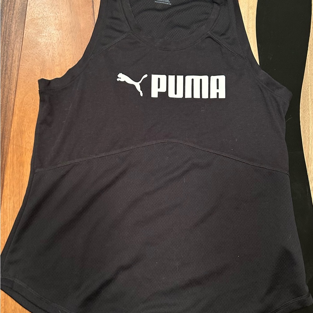 Puma and Adidas Black Sleeveless Top